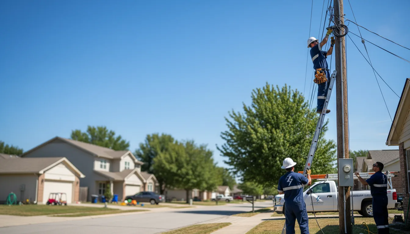 Residential electrician providing installation services in Webster Groves, MO